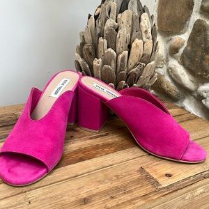 Steve Madden Pink Suede Sandals